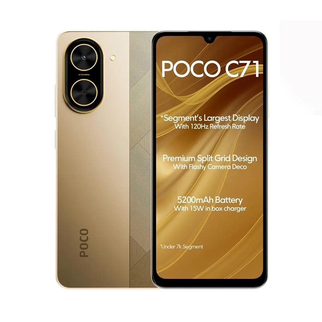 گوشی موبایل شیائومی POCO C71 - رنگ طلایی